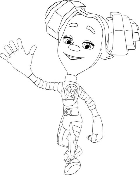 Раскраска Фиксики шпуля