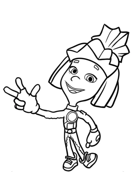 Раскраска Фиксики Симка