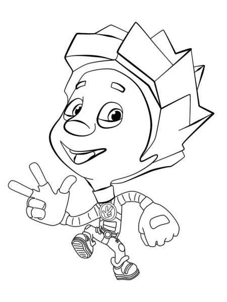 Раскраска Фиксики Файер