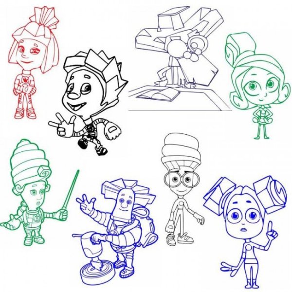 Раскраска Фиксики Верта