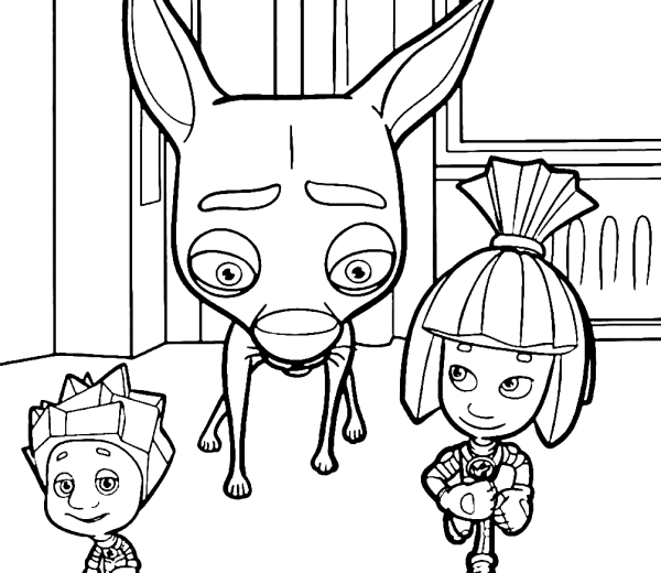 Раскраска Фиксики Симка