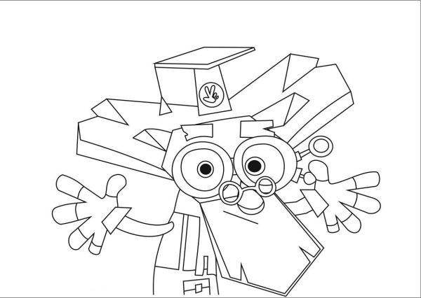 Раскраска Фиксики Дедус