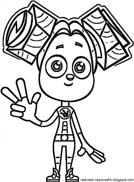 Раскраска Фиксики Дедус