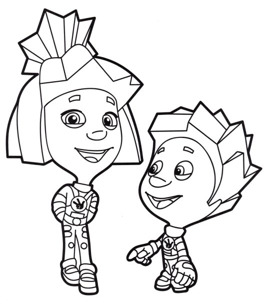 Раскраска Фиксики шпуля