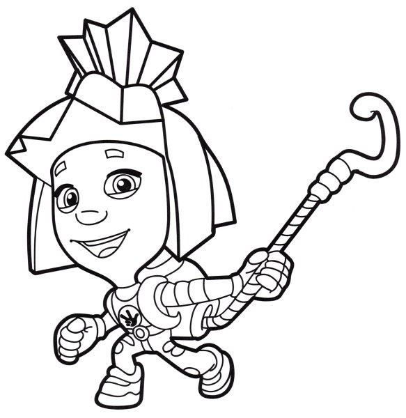 Раскраска Фиксики Симка