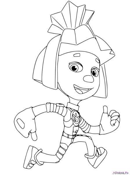 Раскраска Фиксики Файер