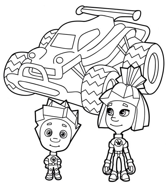 Разукрашки Фиксики Нолик