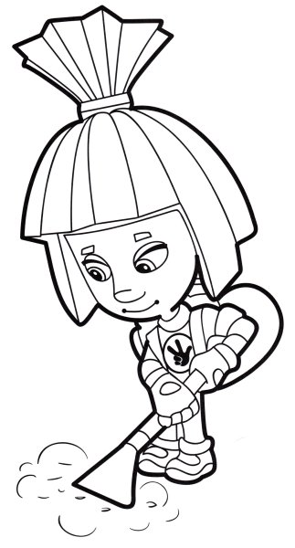 Раскраска Фиксики Симка