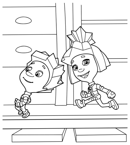 Раскраска Фиксики Файер