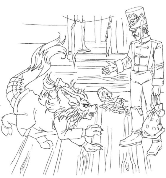 Огниво сказка раскраска