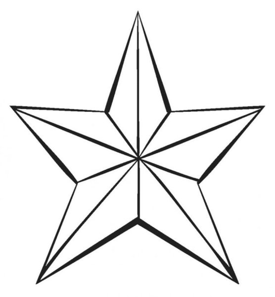 Звезда раскраска