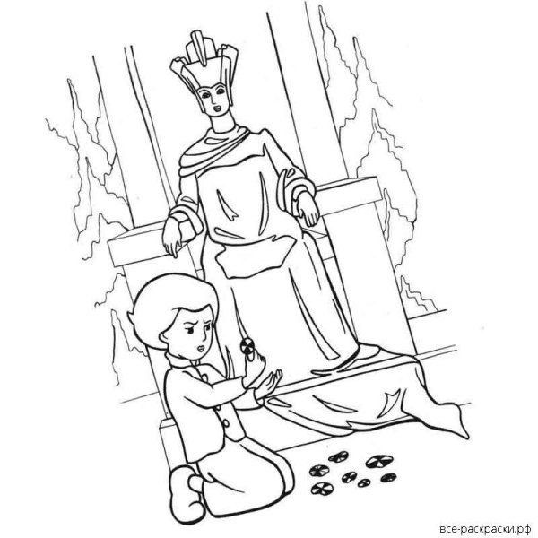 Картинки раскраски к сказке снежная королева (46 фото)