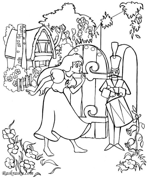 Раскраски к сказке Снежная Королева Андерсена