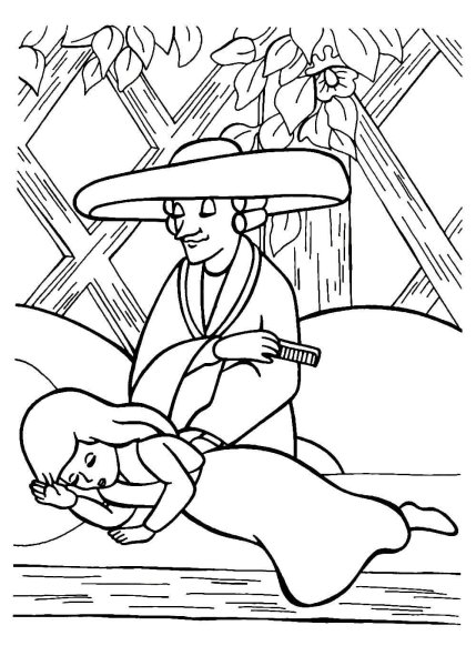 Раскраски к сказке Снежная Королева Андерсена