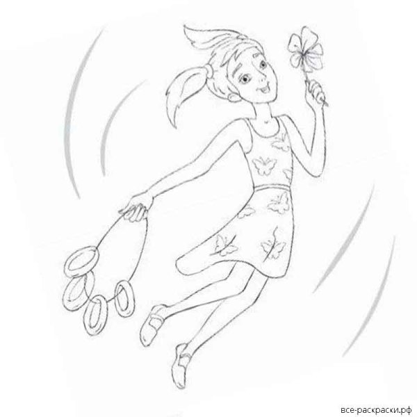 Раскраски к сказке Цветик семицветик для детей