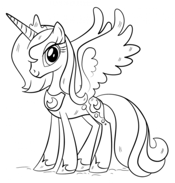 Раскраски my little Pony принцесса Луна