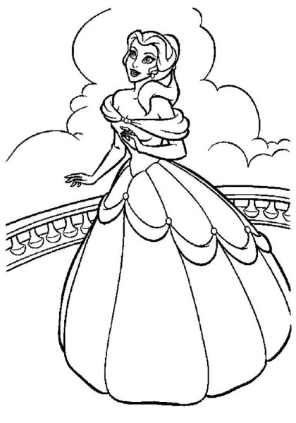 Принцесса. Раскраска