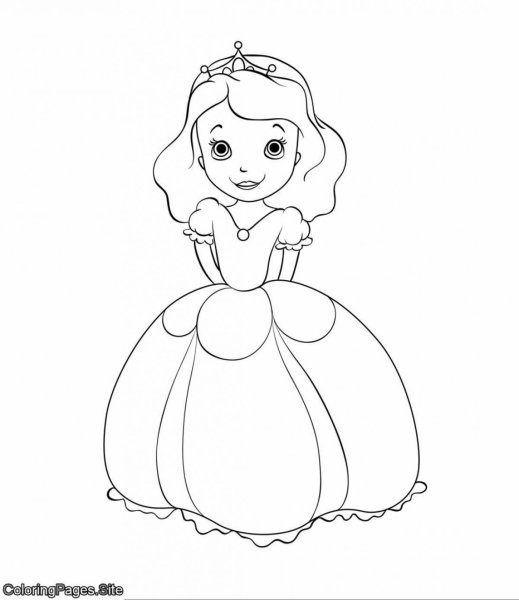 Кукла раскраска для малышей