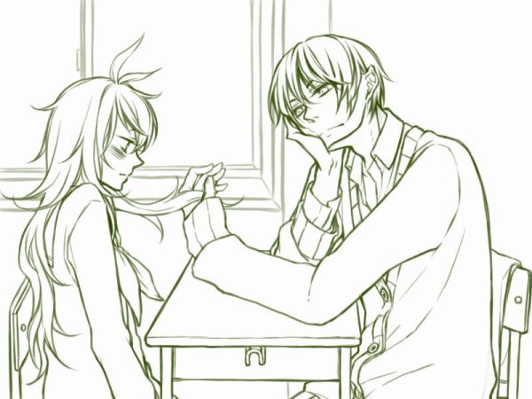 Раскраски аниме мальчики и девочки