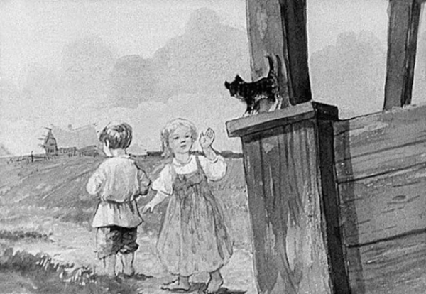 Котенок толстой диафильм