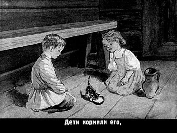 Котенок толстой диафильм