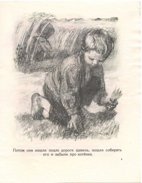 Иллюстрации к рассказу котенок Льва Николаевича Толстого