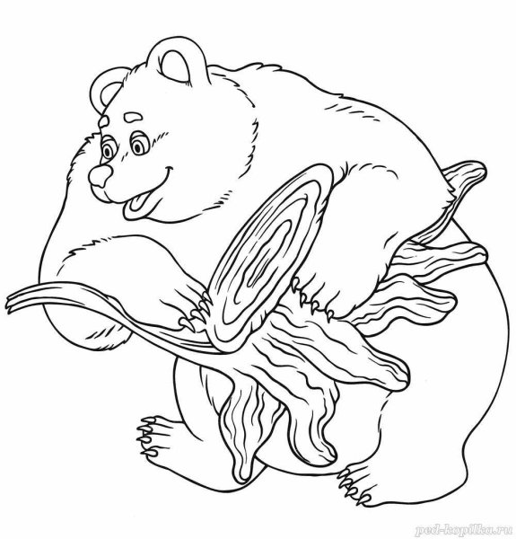 Картинки раскраски сказка мужик и медведь (50 фото)