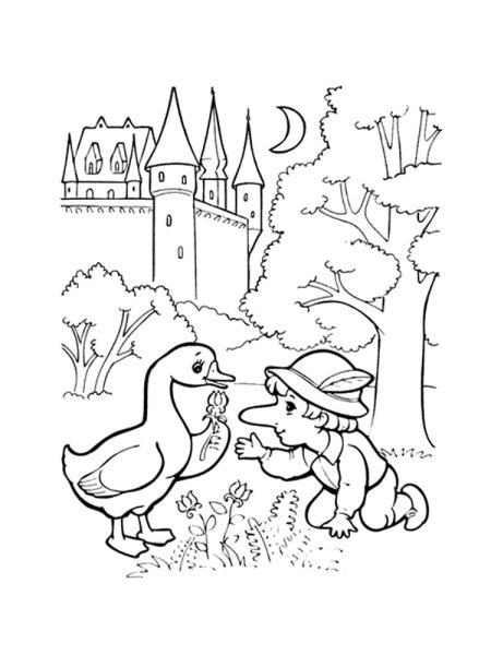 Гауф карлик нос раскраска