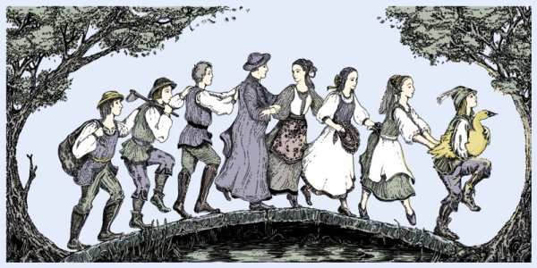 Рисунок к сказке золотой Гусь братья Гримм