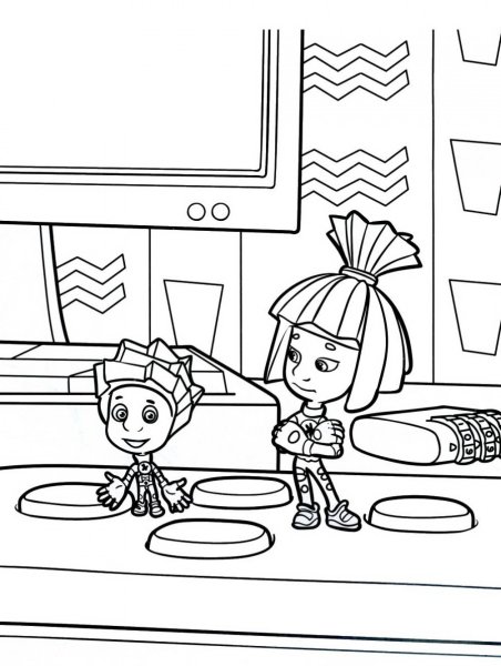 Раскраска Фиксики Симка