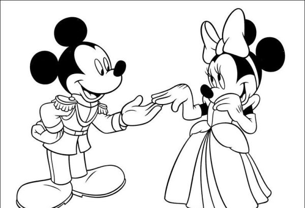 Минни Маус для срисовки