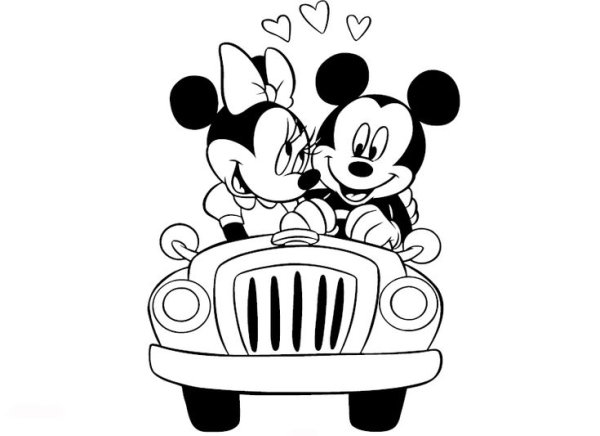 Микки и Минни чб