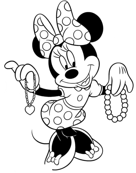 Раскраска Микки Маус для девочек