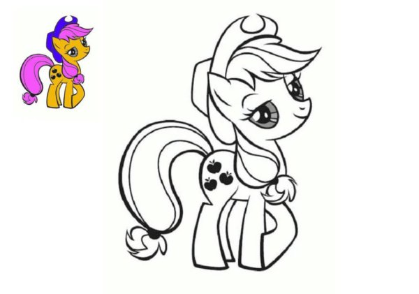 Разукрашка эпл Джек