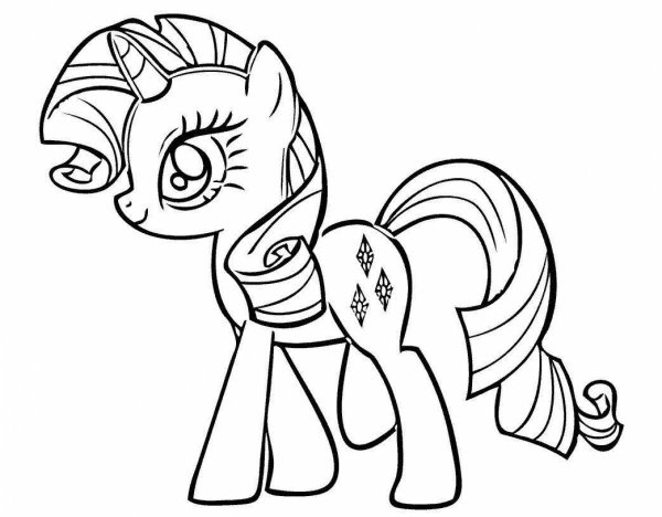Раскраска пони Рарити принцесса