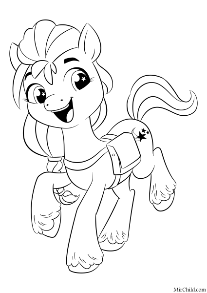 Раскраска my little Pony Санни