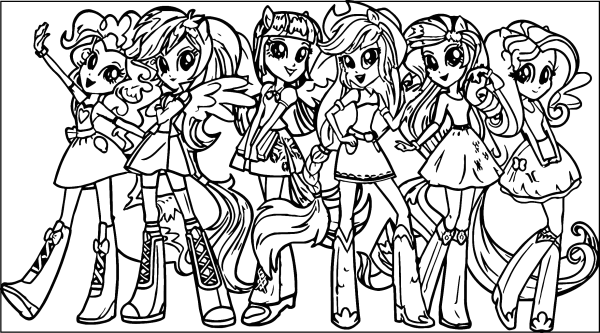 Эквастриал гёрл расскраска