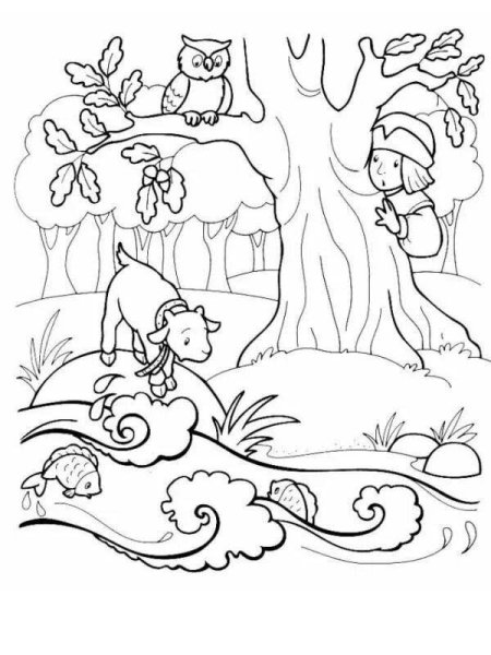 Сестрица Аленушка раскраска