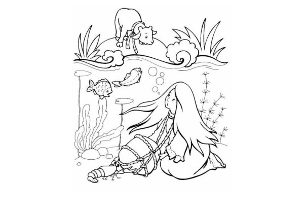 Раскраска по сказке сестрица алёнушка и братец Иванушка