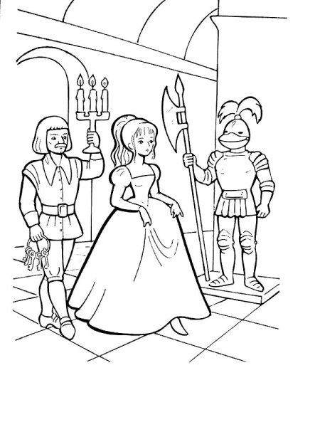 Андерсон принцесса на горошине раскраска