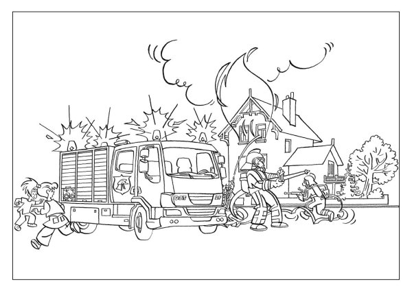 Противопожарная безопасность раскраска