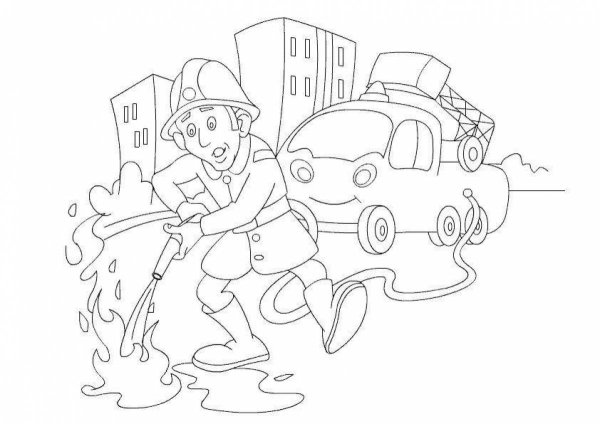 Раскраска пожарная безопасность