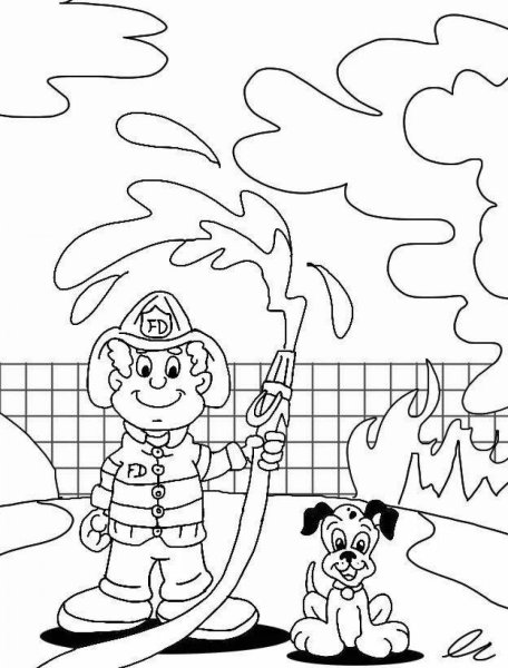 Картинки раскраски по пожарной безопасности для школьников (46 фото)