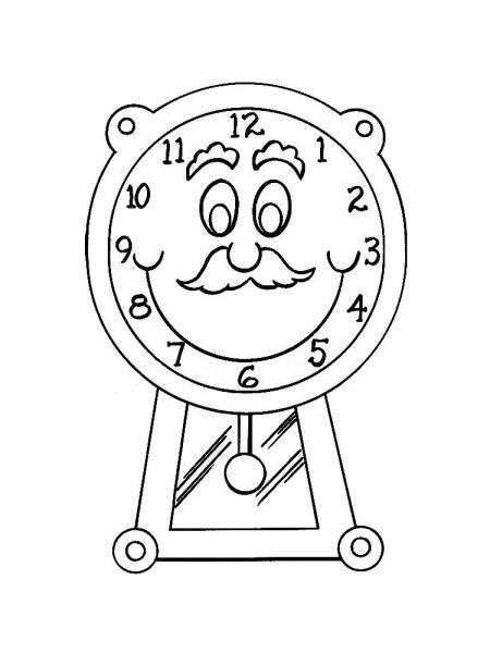 Раскраска сказочные часы