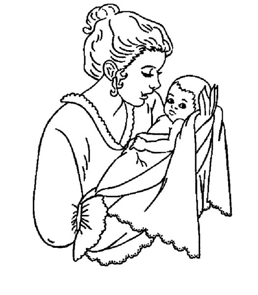 Образ мамы раскраска для детей