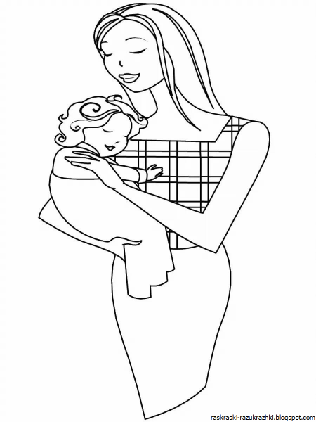 Мама раскраска для детей