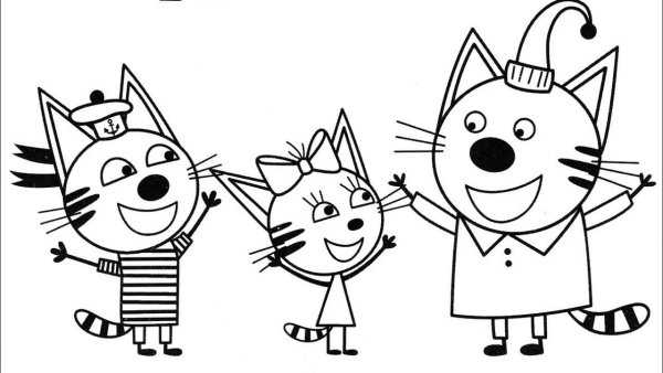 Три кота контур