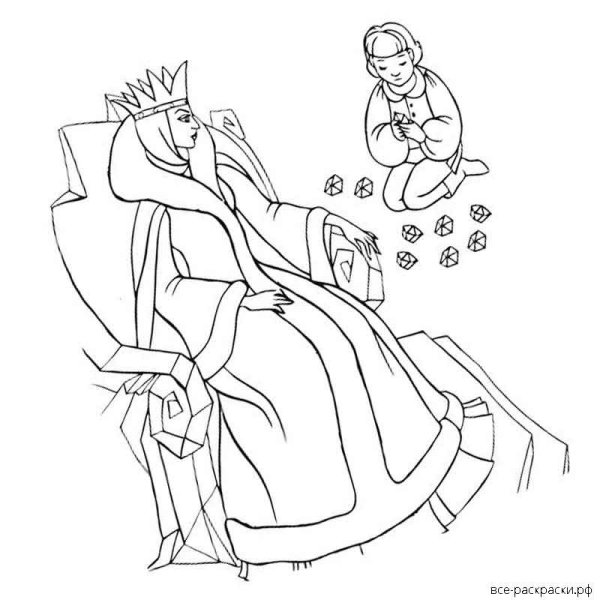 Картинки раскраски снежная королева кай и герда (54 фото)
