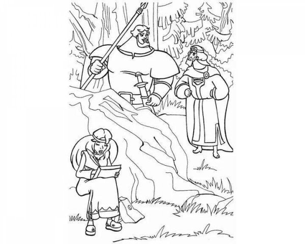 Разукрашку Илья Муромца