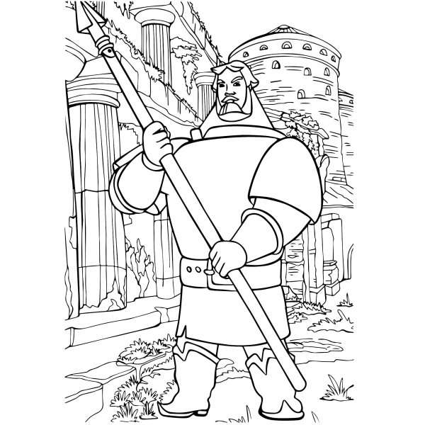 Раскраска Добрыня Никитич и Илья Муромец